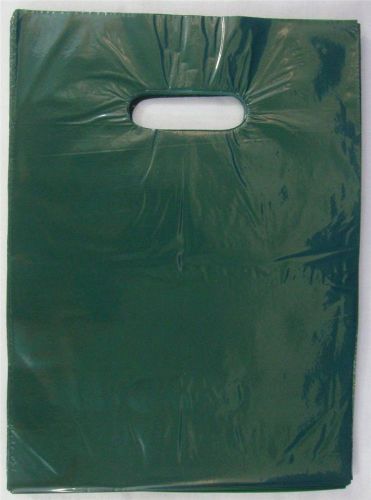 500 Qty. 9 x 12 Green Glossy Low Density Merchandise Bag Retail Shopping Bags