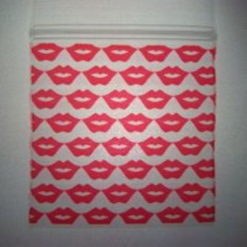 Printed Mini-ZipLock - Zip Lock Bags/Baggies -400 -?1 1/4&#034; wX 1 1/4&#034;h Hot Lips