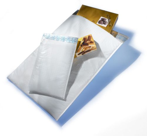 5 WHITE POLY BUBBLE MAILERS (7.25&#034; x 12&#034; [#1] ) - Self Sealing