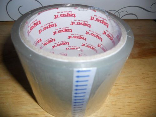 Lot of 2 wider clear carton sealing tape 2.83&#034; wide x 40 yards long (72mm x 36m) for sale