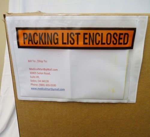 1000 Packing List Enclosed Envelope 5.5&#034; x 10&#034; Back Side Load