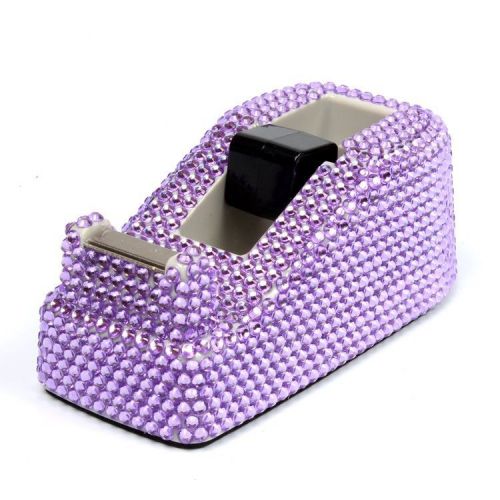 New Deluxe Boutique Tape Dispenser Rhinestone Holds Total 1 Tape[s] -Refillable