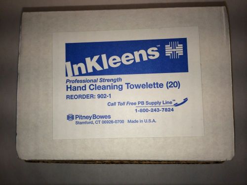 Pitney Bowes InKLEENS 902-1 Hand Cleaning Towelette Box of 19 New In Box