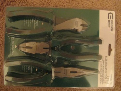 &#034;commercial electric&#034;  (3 piece) electrician&#039;s tool set - proffessional brand for sale