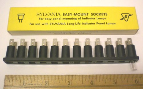 2  12 Socket Indicator Lamp Sockets, SYLVANIA # 33256, Made in USA