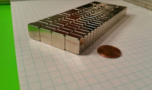 20 Neodymium Block Magnets.  Super strong rare earth N42 grade.