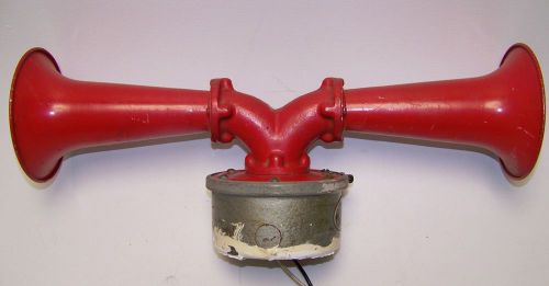 Vintage industrial dual signal horn school factory benjamin warning bell siren for sale