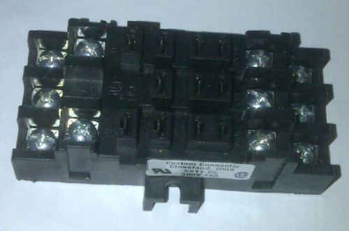 TEN Custom Connector SS11 11 Pin 3 PDT Square Base Relay Socket 10A 300V 15A