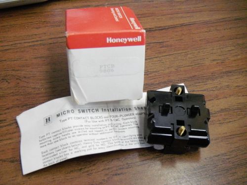 Honeywell ptcb 9806 plunger type contact block micro switch for sale