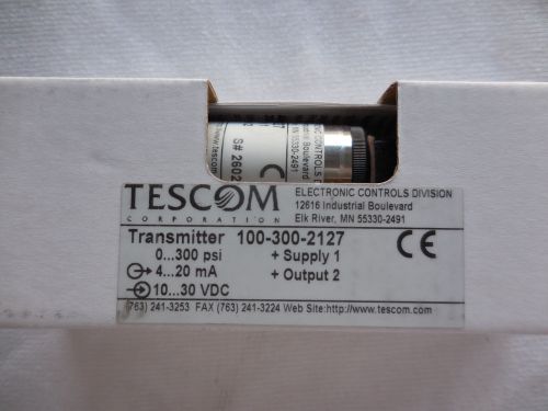 Tescom Transmitter Pressure Transducer .Part #100-300-2127. NIB