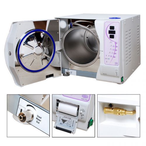 New Dental Medical Surgical Autoclave Sterilizer Vacuum Steam 12L with Printer