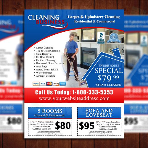Carpet Cleaning Marketing Flyer - Custom Marketing Design - Craigslist Flyer