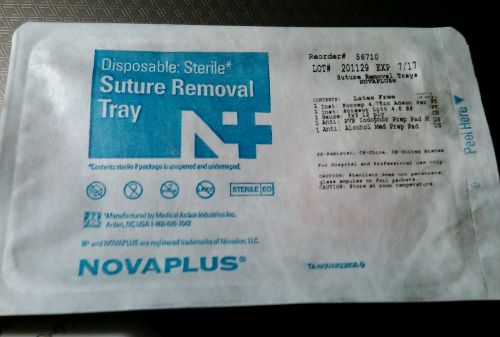 NOVA PLUS Suture Removal Tray Disposable Sterile 5 piece kit, bonus free gift!!!