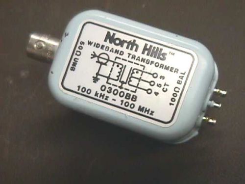North Hills 0300BB, 50U:100B, 100kHz-100MHz, wideband transformer