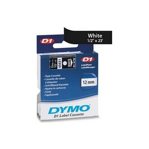Dymo white on black d1 label tape 45021 for sale