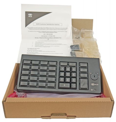 New ncr 5932-4200-9090 real-pos 37-keys ps/2 point of sale keyboard w/key no msr for sale