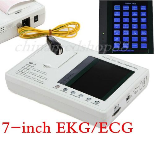 2015 HOT Sale 3-CH Digital ECG EKG machine with interpretation Electrocardiograp