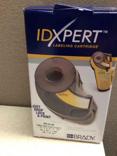 Brady Idxpert Tape Labeling Cartridge XSL-116-427 BLACK ON WHITE