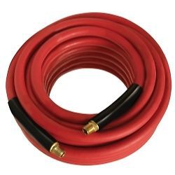 Mountain 91003998 3/8in x 25ft 300 lb red rubber air hose 1/4in mxm coupled for sale