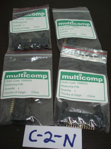 Lot of 4 Multicomp Connector, header, tht, l/latch, 26way,MC9B132-263  1099029