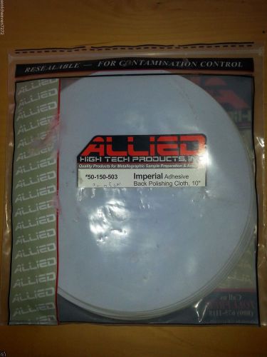 Allied 50-150-503 tech-cloth imperial adhesive back polishing cloth 10&#034; dia 9ct. for sale