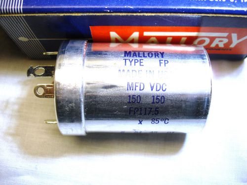 Mallory FP117-5 Electrolytic Can Capacitor 150uF 150volt