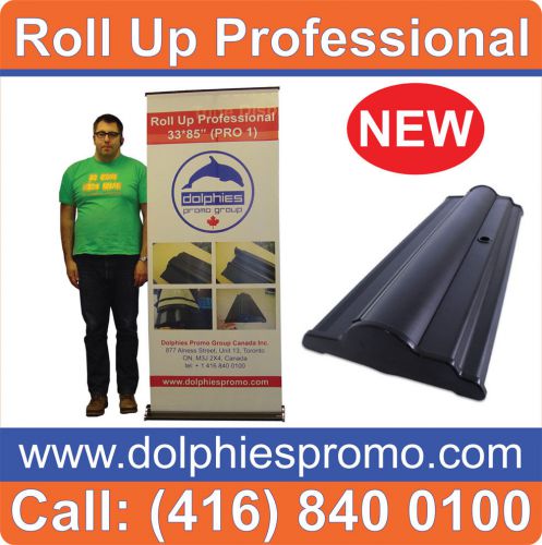 Pro graphic display luxury exhibit retractable banner stand 33*85&#034; + free print for sale