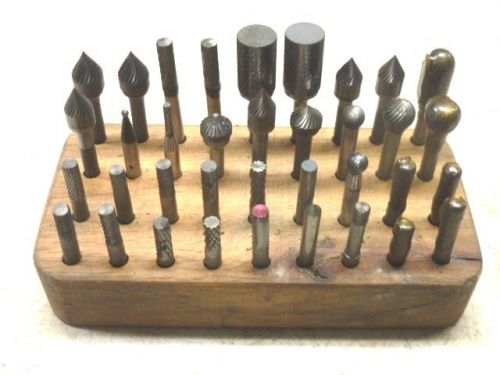 LOT of (36) ASSORTED CARBIDE BURRS, Many Shapes!