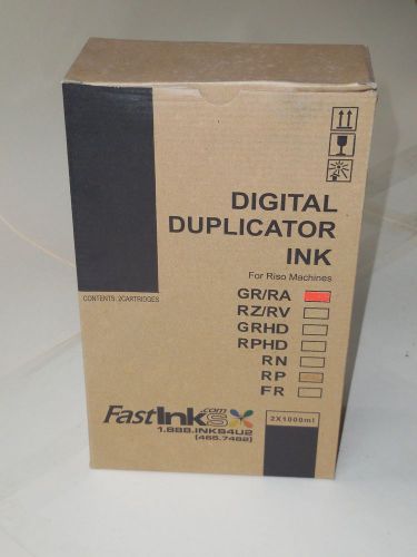 2 1000ml FASTINK Digital Ink -RISO DUPLICATING  MACHINES GR/RA- ORANGE