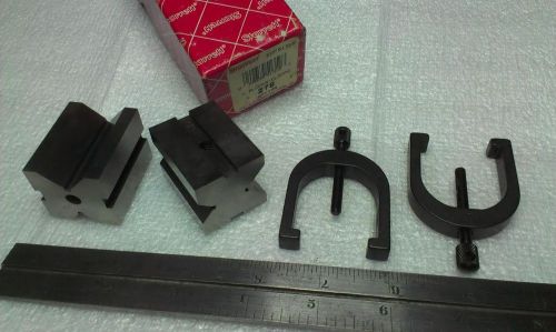 NEW PAIR  V BLOCKS / CLAMPS STARRETT 278 machinist tool tools grinding milling