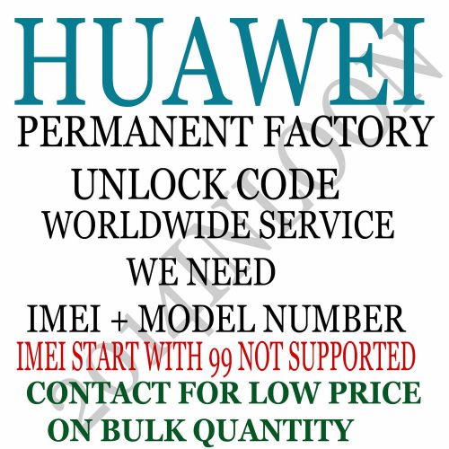 Huawei Tribute 4G LTE Y536-A1  Huawei Y536 etc factory unlock code