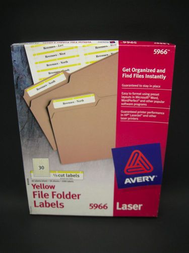 Avery 5966 file folder labels  USED Yellow