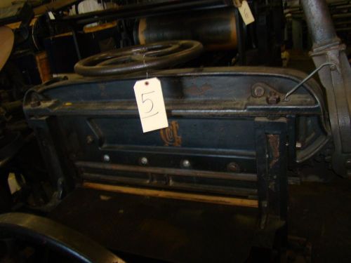 Guillotine Manual Paper Cutter Letterpress 36&#034; believed to be made in Palmyra NY