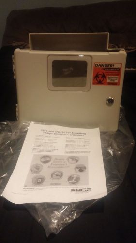 new medical biohazard wall mount lock box with key