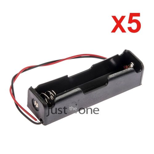 5 pcs plastic battery storage case box holder for aa with wire leads 2a 1xaa for sale