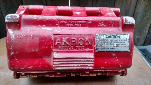 Vintage AKRON Fire Hose Repair Jacket Fireman Firefighter Collectible Steampunk