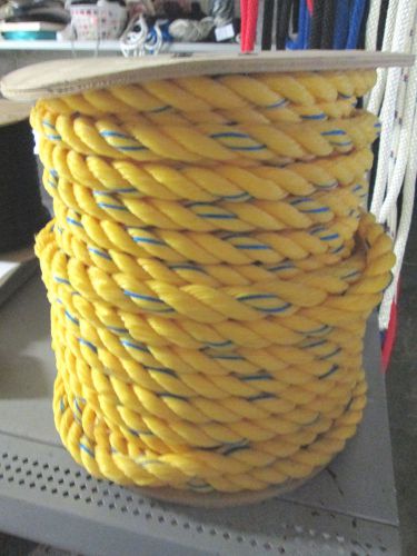 1&#034;(#25.4) x 129&#039; 3 strand polypropylene hoist rope,rigging rope14000lb min break for sale