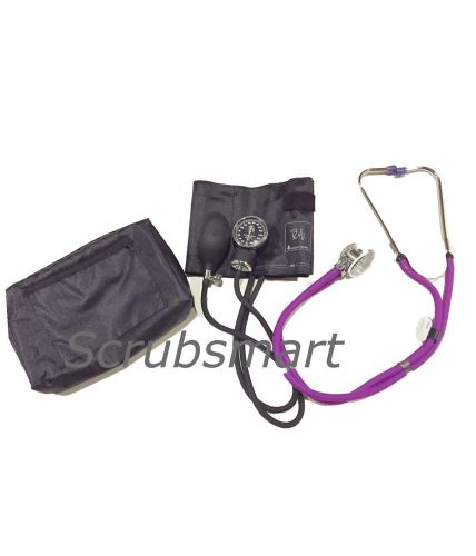 8 Items - 5 Navy Sprague Stethoscope Bp Sets And 3 Child Bp Cuffs
