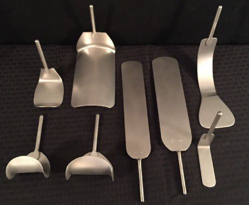 New set of 8 iron intern automated surgical retractor blades assorted see desc. for sale