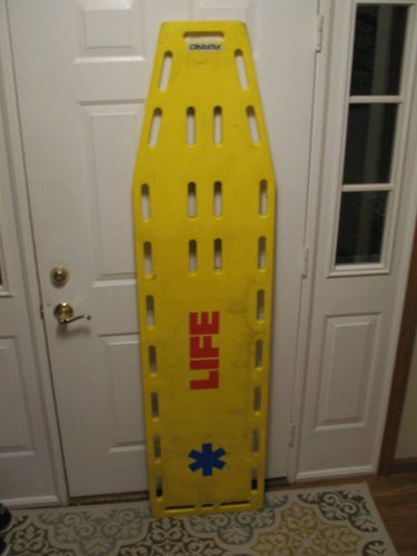 Vtg Ferno Spine Board Spineboard Backboard Stretcher Emergency Life EMS Yellow