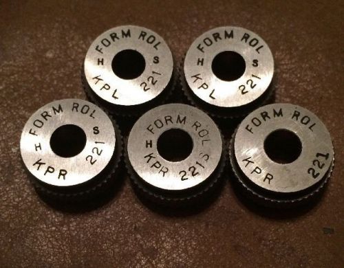 Form Rol Knurl Wheel Rollers H S Set of 3 KPR 221 2 KPL 221