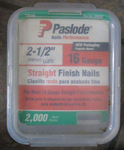 Paslode Straight Finish Nails. 2 1/2&#034;. 16 Gauge. 16G. 1,200 Count