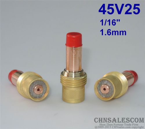 3 pcs 45V25 Collet Body Gas Lens for Tig Welding Torch WP-17-18-26 1.6mm 1/16&#034;