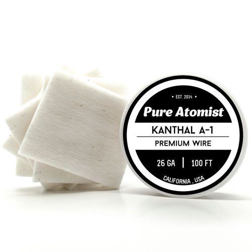 Kanthal &amp; japanese cotton x20 pads 100ft 26 gauge awg a1 round wire 0.40mm 26g for sale