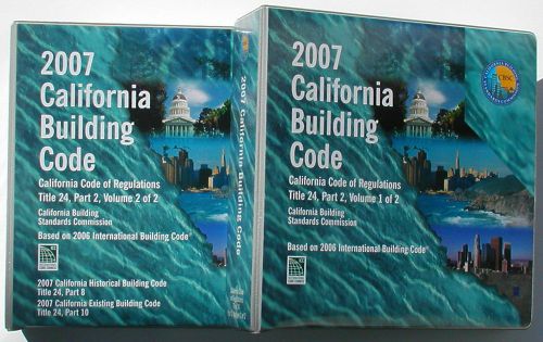 2007 California Bldg Code volumes 1 &amp; 2 Title 24 part 2