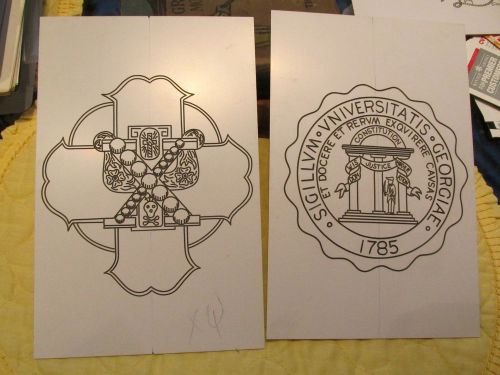 Engraving Templates College Fraternity Chi Psi &amp; University of Georgia Crest