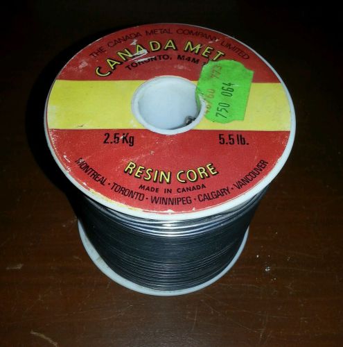 5.5 lb. Roll of resin core lead solder new old stock