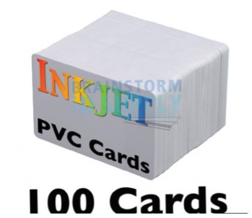 100 Blank ID Card Standard Credit Card Size Inkjet PVC Double Sided Printing NEW