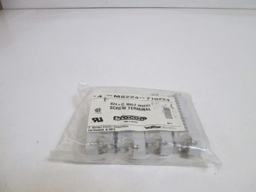 LOT OF 4 WALTHER ELECTRIC SCREW TERMINAL MS224 *NEW IN BAG*