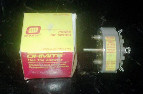 Ohmite 312-8 Rotary Power Tap Switch, 8 Position, 30A, Lincoln Arc Welders, etc.